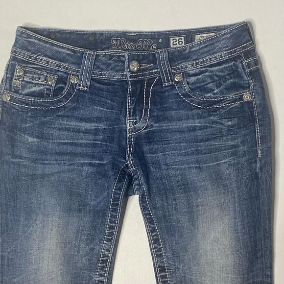 Miss Me | Cuffed Denim Capri’s - Picture 3 of 9